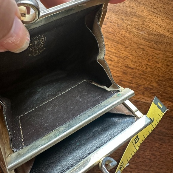 Gucci Brown Leather Kiss-lock Coin purse - Picture 11 of 11